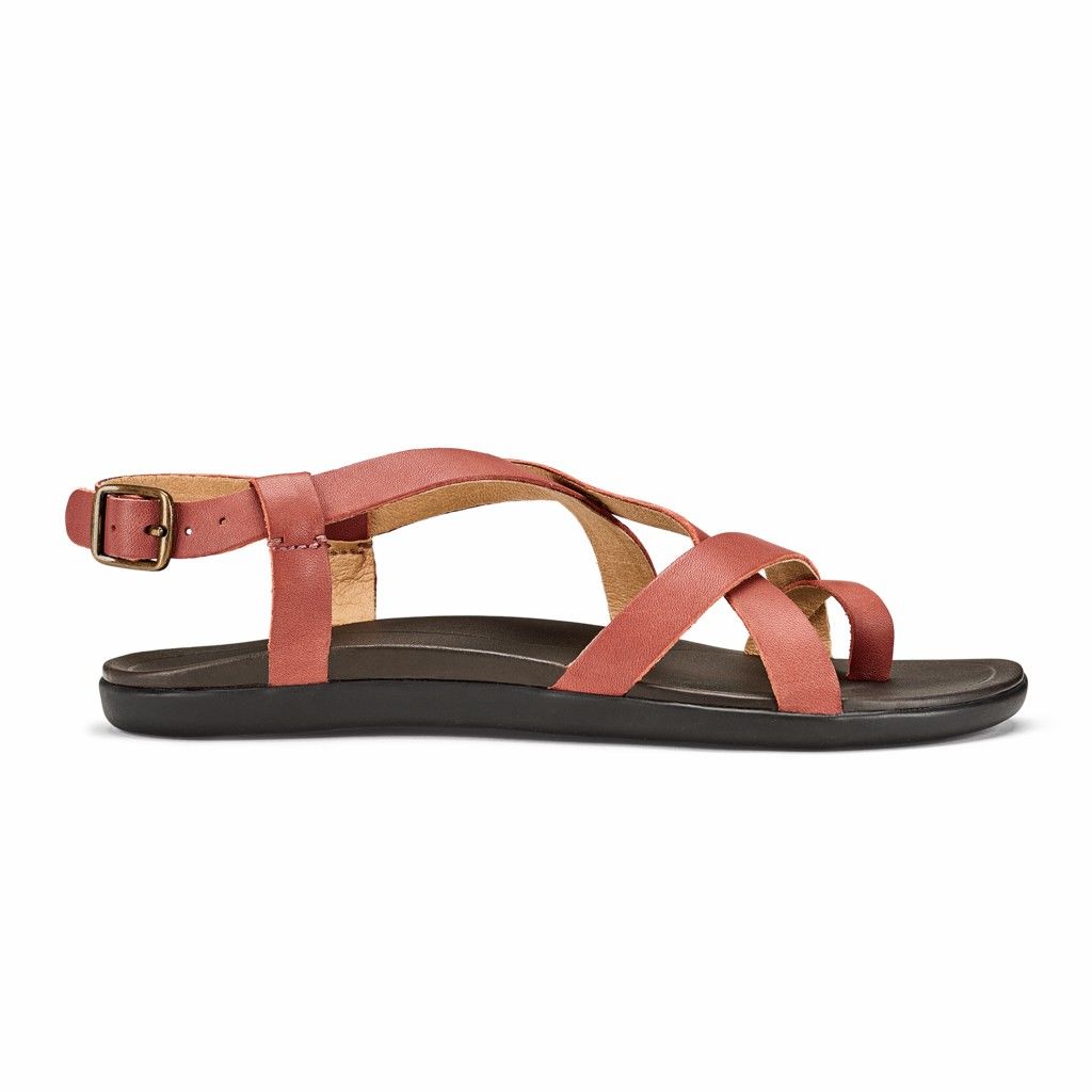 Sandalias Olukai ‘Upena - Sandalias Mujer Coral 20145-072